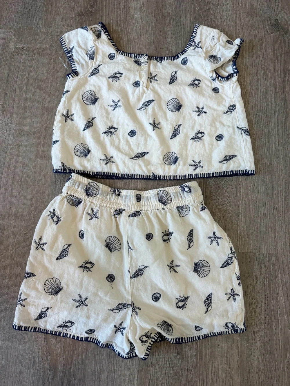 Happily Grey Embroidered Beach Set
